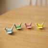 ASDUU 12pcs Chopsticks Rests Ceramic Paper Crane Shape Cute Dinner Spoons Stand Fork Holders Rack Chopsticks Utensils Cutlery Stand Yellow Decor Gift view 4