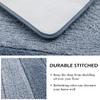 2 Piece Ombre Bath Mat Set for Bathroom, Non Slip Ultra Soft and Thick Water Absorbent Bath Carpet, Machine Washable & Quick Dry Bathroom Rug, for Bedroom Door Living Room Blue view 2