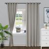 Fcosie Natural Linen Blended Curtains 63 Inches Length Blackout Curtains and Drapes Grommet Top Window Treatment Drapery Panels Draperies (2 Panels, 50 W x 63 L Inches, Light Grey) view 1