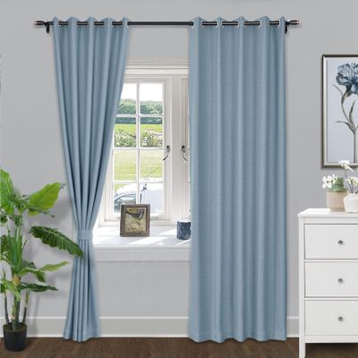 Fcosie Natural Linen Blended Curtains 63 Inches Length Blackout Curtains and Drapes Grommet Top Window Treatment Drapery Panels Draperies (2 Panels, 50 W x 63 L Inches, Cloisoone)