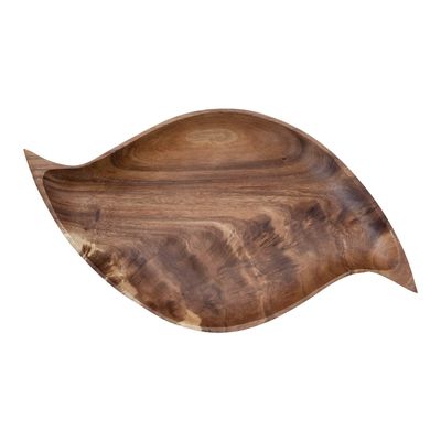 Bloomingville Acacia Wood, Abstract Shaped Tray, 16"L x 9"W x 1"H, Natural