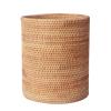 CL-ZZZ Rattan Trash Can, Round Bathroom Waste Basket Desktop Cylinder Waste Paper Basket, Eco-Friendly Wastebasket Bedroom Household Natural Garbage Bin (Size : B) view 4