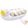 ASDUU Duck Ceramic Chopstick Rest Ducky Porcelain Spoon Holder Set Pottery Cutlery Knife Fork Stand for Home Kitchen Table Tableware Cooking Utensils Dish Accessories Decor Gift view 1
