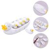 ASDUU Duck Ceramic Chopstick Rest Ducky Porcelain Spoon Holder Set Pottery Cutlery Knife Fork Stand for Home Kitchen Table Tableware Cooking Utensils Dish Accessories Decor Gift view 3