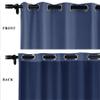 Fcosie Natural Linen Blended Curtains 63 Inches Length Blackout Curtains and Drapes Grommet Top Window Treatment Drapery Panels Draperies (2 Panels, 50 W x 63 L Inches, Delft Blue) view 2