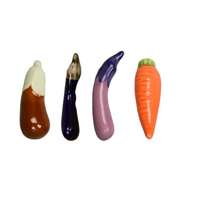 ASDUU 4pcs Chopsticks Rests Vegetable Shape Ceramic Dinner Spoon Stand Fork Holder Rack Chopsticks Utensil Cutlery Stand Decor Gift