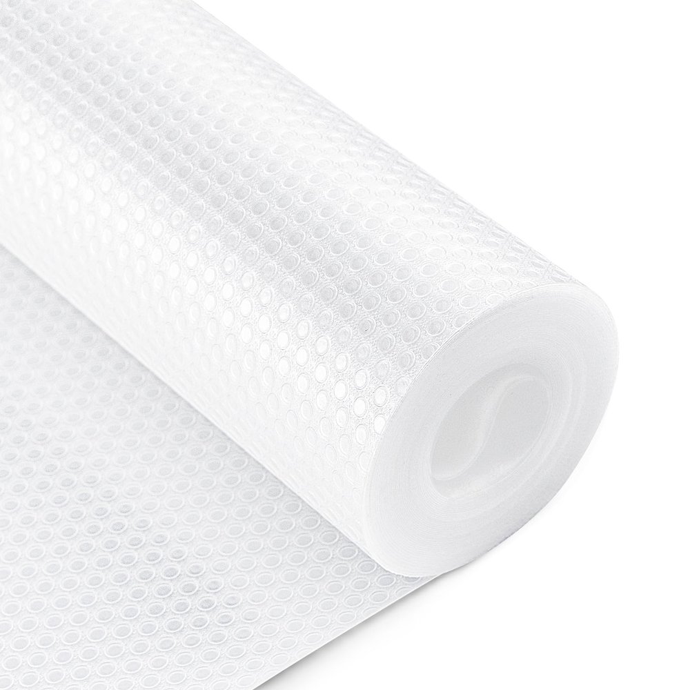 24 x 236.22 Inch Shelf Liners for Kitchen Cabinets Non Adhesive Drawer Liners, Non-Slip EVA Material Refrigerator Liners Waterproof & Oilproof Roll for Bathroom, Kitchen, Cupboard, Shelves -Clear