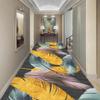 3D Long Hallway Runner Rugs Flowers Area Rug Low-Pile Entryway Carpet with Natural Non-Slip Rubber Backing for Kitchen Living Room Bedroom Doorway ( Size : 120x200cm ) view 2