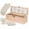 Alternative Guest Book Box - Wedding Guest book Alternative - 98 Large Wooden Hearts - Also for Baby Shower, Bridal Shower, Anniversary, Birthday, Retirement, Funeral Guest Book Alternatives - Pattern view 1