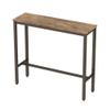 Aklaus 44.5" Bar Table,Rectangular Industrial Bar Height Table with Sturdy Metal Frame Pub High Top Dining Table for Dining Room Living Room Entryway Console Distressed Wood view 1
