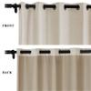Fcosie 42" W x 72" L Grommet Blackout Curtains for Living Room, Thick Linen Look Draperies, Energy Efficient Window Curtains with Tieback, Noise Reduction Drapes for Bedroom, Sand Beige (2 Panels) view 2