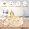 1set Steamer Lid Design for Healthy Cooking Deep Food Steamer for Fish Dumplings and Veggies Natural Material Safe and Kitchen Supply view 3