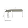 Benjara Computer Desk with Metal Legs and CPU Holder, Gray view 2