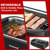 Techwood Indoor Grill Smokeless Grill, Electric Korean BBQ Grill with Glass Lid, Turbo Smoke Extractor Technology, Dishwasher-Safe Drip Tray & Nonstick Grilling Removable Plate, Black, 1500W view 3