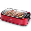 Smokeless Indoor Grill, Techwood 1500W Electric Grill Portable Korean Grill Non-Stick Grill Plates with Temperature Control, Removable Drip Tray, Tempered Glass Lid, Dishwasher-Safe view 1