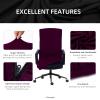 DIVA EN CAMINO DEC Computer Office Chair Cover Stretch Spandex Fabric Rotating Chair Slipcovers Removable Chair Seat Covers Furniture Protector Covers (Plum) view 2