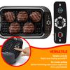 Indoor Grill, Techwood 1500W Smokeless Electric Grill with 2 in1 Nonstick Grill/Griddle Plates, Portable Korean BBQ Grill with 6-Level Control, Glass Lid, Dishwasher Safe, Double Plates, Gray view 3
