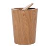 CL-ZZZ Versatile Wooden Waste Basket Round Shake Lid Trash Can Easy to Disassemble, Natural Wood Eco-Friendly Rubbish Bin for Office, Kitchen, Hotel view 1
