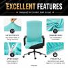 Water Resistant Stretch Computer Office Chair Cover with Durable Zipper - Universal Washable Removable Spandex Rotating Boss Chair Slipcovers - Anti-dust Desk Chair Seat Protector for Dogs, Cats, Pets view 4