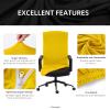 Elastic Computer Chair Cover with Durable Zipper - Protective Removable Washable Universal Office Desk Chair Seat Slip Cover - Stretchy Soft Anti-dust Desk Chair Seat Protector for Dogs, Cats, Pets view 2