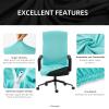 Elastic Computer Chair Cover with Durable Zipper - Protective Removable Washable Universal Office Desk Chair Seat Slip Cover - Stretchy Soft Anti-dust Desk Chair Seat Protector for Dogs, Cats, Pets view 2