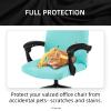 Elastic Computer Chair Cover with Durable Zipper - Protective Removable Washable Universal Office Desk Chair Seat Slip Cover - Stretchy Soft Anti-dust Desk Chair Seat Protector for Dogs, Cats, Pets view 4