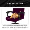 DIVA EN CAMINO DEC Universal Stretch Office Chair Cover with Zipper, Soft Slipcover for High Back Desk Chair, Plum view 4