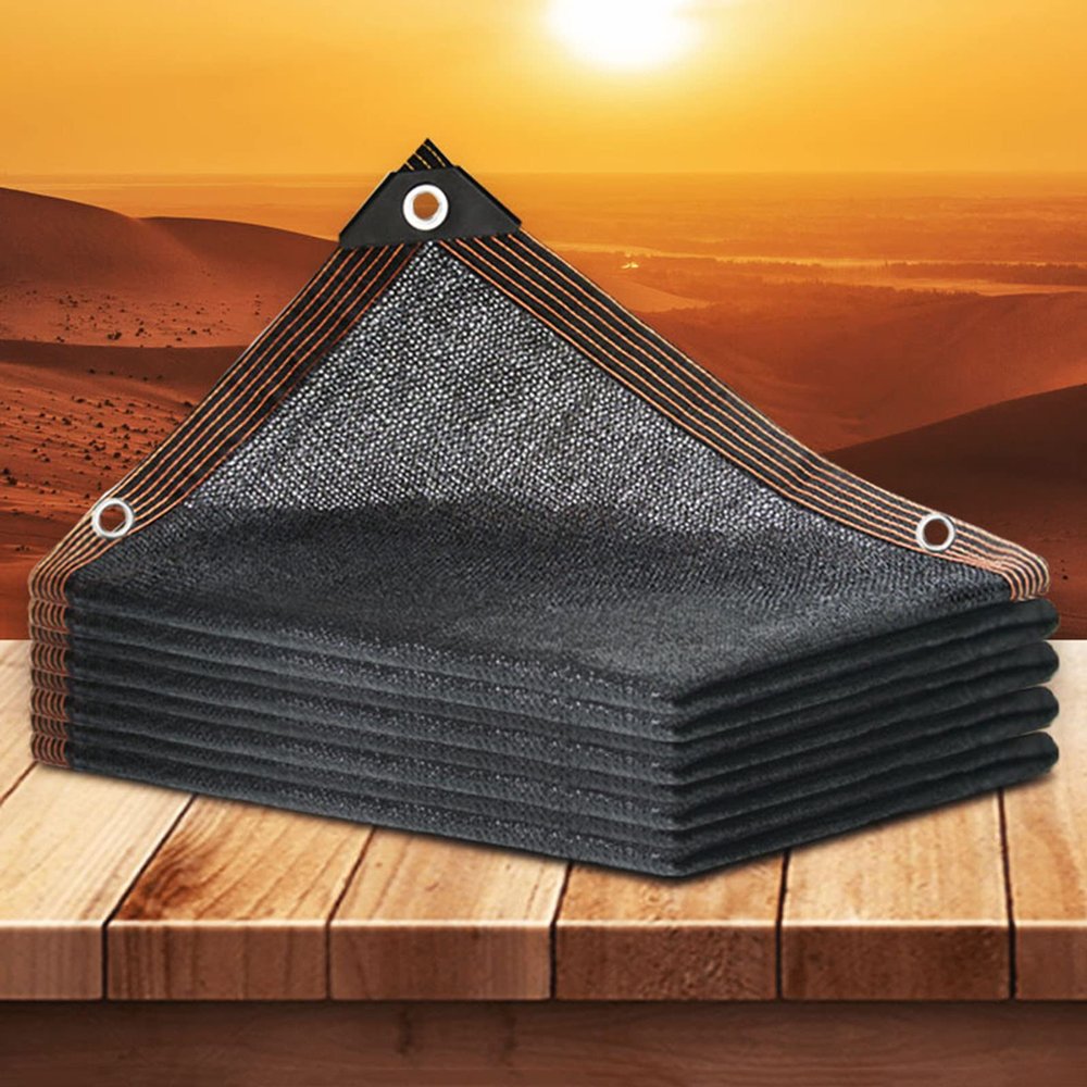 Shade Netting Black 23m 33m 34m 45m 46m 48m 55m, 90% Sunblock Shade Cloth, Greenhouse Plant Shading Net, Shade Net for Pergola, Shade Mesh Tarp, Privacy Netting,Black-2x5m(6.6 * 16.4ft)