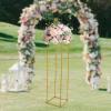 DNYSYSJ 1Pc 180cm Wedding Flower Vase Tabletop Flower Stand Gold Floor Vases Metal Wedding Centerpiece Stand Display Rack for Lawn Hotel Opening Ceremony Banquet Hall Decor view 1