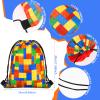 Shappy Building Block Party Favor Bags, Drawstring Gift Backpack, 24 Packs view 3