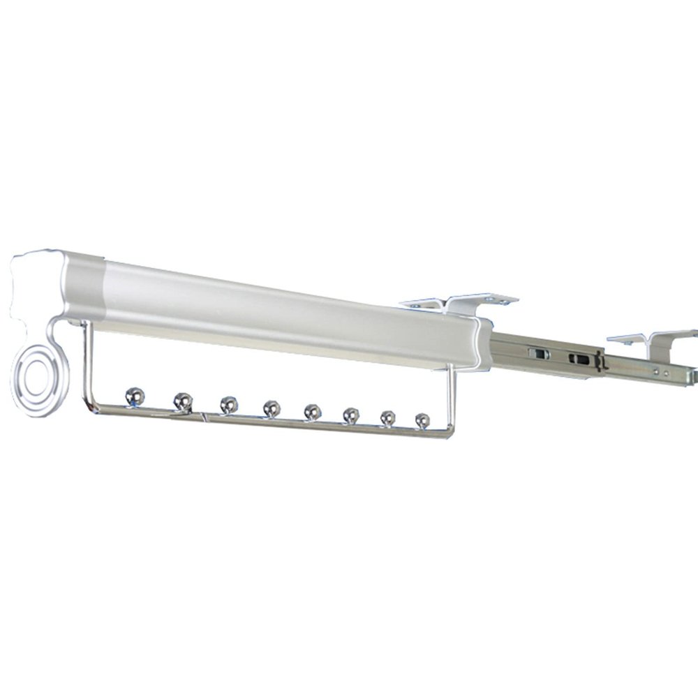 Pull Out Clothes Rail 25-61 cm, Closet Pull Out Trousers Rack, Extendable Closet Rod for Pants Clothing Storage, Wardrobe Adjustable Clothes Hanger Rail Space Saving, Load 25kg (Size : 46cm)
