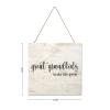 Wooden Signs, Rustic Great Grandkids Make Life Great Sign Plaque Pianted Quote Home Decor Farmhouse Garden Outdoor Wall Art 8"x8", Made in USA view 2