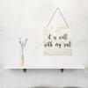Wooden Signs, Rustic It is Well with My Soul Sign Plaque Pianted Quote Home Decor Farmhouse Garden Outdoor Wall Art 8"x8", S221 view 4