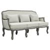 Acme Furniture Upholstered Sofa with Nailhead Trim, Cream and Brown view 1