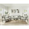 Acme Furniture Upholstered Sofa with Nailhead Trim, Cream and Brown view 2