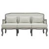 Acme Furniture Upholstered Sofa with Nailhead Trim, Cream and Brown view 4