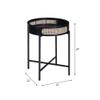 Acme Furniture Round End Table with Open Top, Black view 3
