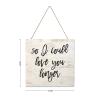Wooden Signs, Rustic I Wish I Had Met You Sooner So I Could Love You Longer Sign Plaque Pianted Quote Home Decor Farmhouse Garden Outdoor Wall Art 8"x8", S125 view 2