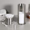 Tomotato Cotton Pad Holder - Stainless Steel Qtip Makeup Removers Dispenser with Lids, 2.9x7.3 inch view 2