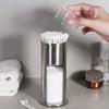 Tomotato Cotton Pad Holder - Stainless Steel Qtip Makeup Removers Dispenser with Lids, 2.9x7.3 inch view 4