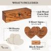 Jecor Wedding Guest Book Alternative with Sign - Guest Book Wedding Reception - Sign in Guest Book Alternatives - Rustic Wedding Decorations - Wedding Book - 98 Large Hearts & 2 Hearts Signs - Rustic view 3