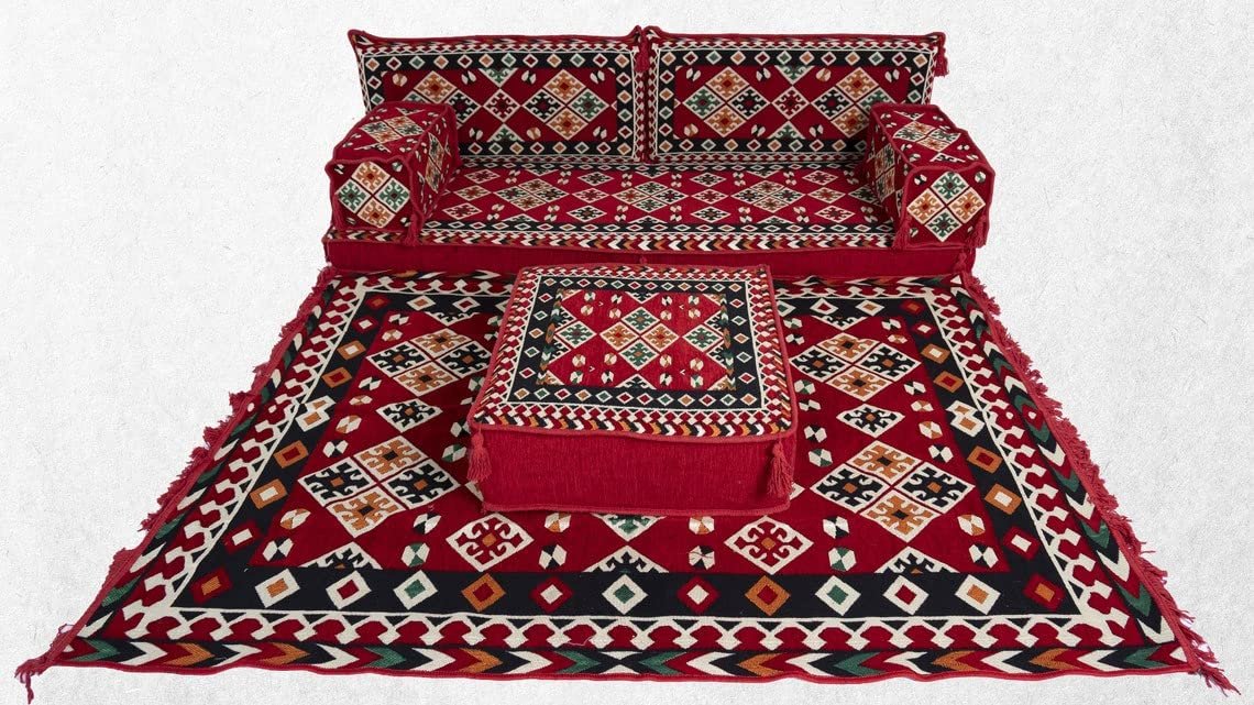 Arabic Jalsa Floor Sofa, Floor Couch, Loveseats, Oriental Seating Sofa, Ethnic Sofa, Living Room Sofa,Ottoman Couch,Arabic Couch,Arabic Sofa