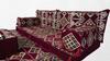 Maroon Arabic Majlis, Floor Sofa Seating Set, Arabic Jalsa, Loveseats,Floor Cushions, Traditional Arabic Sofa, Ottoman Couch, Rug, Kilim view 4
