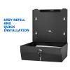 Paper Towel Dispenser Wall Mount Commercial, C Fold Multifold Hand Paper Towel Dispenser, Stainless Steel Tissue Holder (Matte Black) view 3