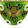 Faberge Style Glass Egg Handmade in Poland, Glass Ornament, Green, Golden bee, Glitter, 303, Renata Siwek Design view 4