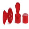 43/485 Plastic Caps, Red Polypropylene Spice Caps w/Pressure Sensitive Liners view 1