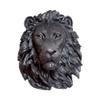 Light Mary-Resin Figure Lion Head 3 colore to choose, gold, black and white, decorative object, elegant article, wall article(Black) view 1