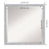 Amanti Art Silver Bathroom Mirror for Over Sink, 22x22 Grace Brushed Nickel Narrow Square Vanity Mirror, Medium Modern Frame, Hangs Horizonally and Vertically, Bathroom Wall Decor, Beveled Edge view 4