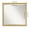Amanti Art Gold Bathroom Mirror for Over Sink, 24x30 Grace Brushed Gold Narrow Rectangle Vanity Mirror, Large Casual Frame, Hangs Horizonally and Vertically, Bathroom Wall Decor, Beveled Edge view 4