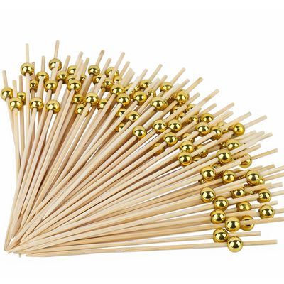 BEDEONE 200 Pcs Cocktail Picks for Drinks, Fancy Toothpicks for Appetizers, Bamboo Cocktail Picks for Appetizers, Cocktail Toothpicks Cocktail Skewers Appetizer Picks for Party - 4.7 Inch